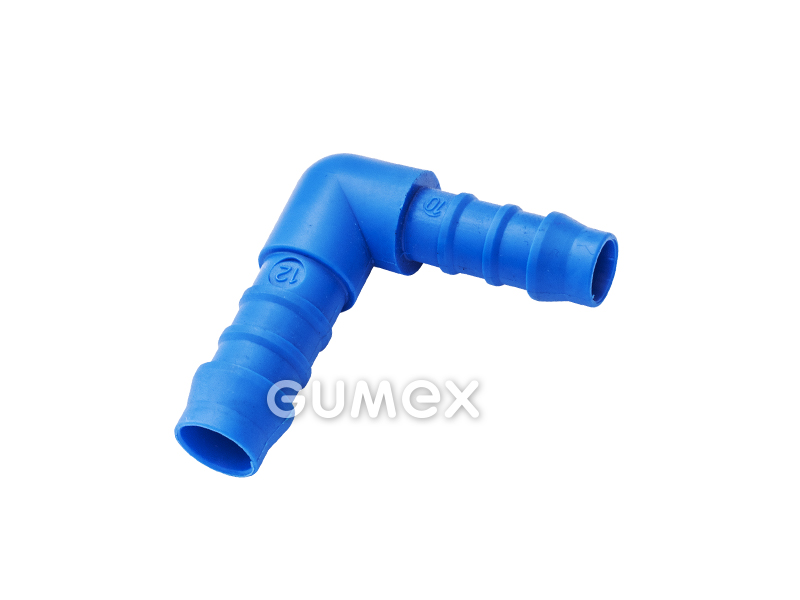 TEFEN 90°, 12-10mm, 14bar, nylon 6-6, -20°C/+110°C, blau, 